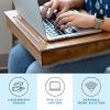 imageLAPGEAR Schoolhouse Lap Desk with Storage Compartments  Acacia Wood  Natural  Style No 45076Natural