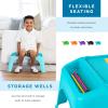 imageLAPGEAR Turtle Table Kids Flexible Seating Lap Desk Tray with Storage for Snacks Play Classroom and Sensory Activities  Assorted Pastels  Pack of 8  Style No 20120Blue
