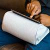 imageLapGear Original Microbead Tablet Pillow Stand with Phone Pocket  Black  Fits Most Tablets  Style No 35068Gray Herringbone