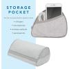 imageLapGear Original Microbead Tablet Pillow Stand with Phone Pocket  Black  Fits Most Tablets  Style No 35068Gray Herringbone