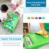imageLapGear Turtle Table Kids Activity Lap Desk Tray with Storage Wells for Snacks Play Classroom and Sensory Toys  Black  Style No 20108Green