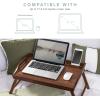 imageROSSIE HOME Extra Large Bamboo Bed Tray Lap Tray Lap Desk with Phone Holder  Fits up to 173 Inch Laptops and Most Tablets  Natural  Style No 78107Java Bamboo