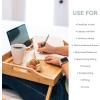 imageROSSIE HOME Extra Large Bamboo Bed Tray Lap Tray Lap Desk with Phone Holder  Fits up to 173 Inch Laptops and Most Tablets  Natural  Style No 78107Natural Bamboo