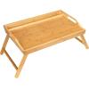 imageROSSIE HOME Extra Large Bamboo Bed Tray Lap Tray Lap Desk with Phone Holder  Fits up to 173 Inch Laptops and Most Tablets  Natural  Style No 78107Natural Bamboo