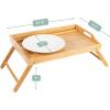 imageROSSIE HOME Extra Large Bamboo Bed Tray Lap Tray Lap Desk with Phone Holder  Fits up to 173 Inch Laptops and Most Tablets  Natural  Style No 78107Natural Bamboo