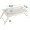 imageROSSIE HOME Extra Large Bamboo Bed Tray Lap Tray Lap Desk with Phone Holder  Fits up to 173 Inch Laptops and Most Tablets  Natural  Style No 78107Soft White