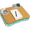 imageLAPGEAR Designer Lap Desk with Phone Holder and Device Ledge  Buffalo Check  Fits up to 156 Inch Laptops  Style No 45428Aqua Trellis