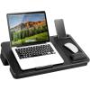 imageLAPGEAR Extra Large Adjustable Lap Desk with Gel Wrist Rest Mouse Pad Phone Holder Device Ledge and Booster Cushion  Gray Woodgrain  Fits up to 173 Inch Laptops  Style No 88105Black Carbon