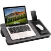 imageLAPGEAR Extra Large Adjustable Lap Desk with Gel Wrist Rest Mouse Pad Phone Holder Device Ledge and Booster Cushion  Gray Woodgrain  Fits up to 173 Inch Laptops  Style No 88105Gray Woodgrain
