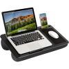 imageLAPGEAR Home Office Pro Lap Desk with Wrist Rest Mouse Pad and Phone Holder  Taj Mahal Marble  Fits up to 156 Inch Laptops  Style No 91601Black Carbon