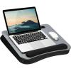 imageLAPGEAR Memory Foam Lap Desk with Wrist Rest and Media Slot  Medium  Silver Carbon  Fits up to 156 Inch Laptops and Most Tablet Devices  Style No 91335Silver Carbon