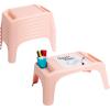 imageLAPGEAR Turtle Table Kids Flexible Seating Lap Desk Tray with Storage for Snacks Play Classroom and Sensory Activities  Assorted Pastels  Pack of 8  Style No 20120Rose Quartz