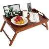 imageROSSIE HOME Extra Large Bamboo Bed Tray Lap Tray Lap Desk with Phone Holder  Fits up to 173 Inch Laptops and Most Tablets  Natural  Style No 78107Java Bamboo