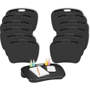 imageLAPGEAR MyDesk Lap Desk with Device Ledge and Phone Holder  Rose Quartz  Fits up to 156 Inch Laptops  Style No 44434Black