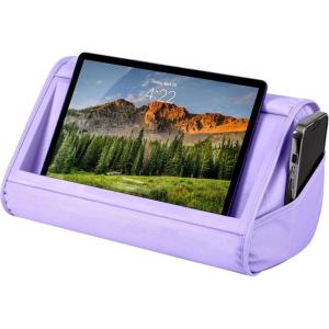 imageLapGear Tablet Pillow Stand  11quot Slot for iPads Galaxy Tabs Kindles EReaders ampamp Phones  Cushioned Holder with Storage Pocket ampamp Handle  Sky Blue  Style No 33103Purple Amethyst