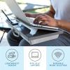 imageLAPGEAR Ergonomic Pro 20 Lap Desk with 9 Adjustable Heights Builtin Mouse Pad amp Phone Slot  Full Microbead Cushion Storage Pocket  Fits Laptops up to 156  Gray  Style No 49505Gray
