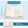 imageLAPGEAR Book Pillow  Lap Reading Cushion with Builtin Book Stand  Fits 6x9 Books amp Similar Sizes  Denim Blue  Style No 33203Almond