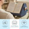 imageLAPGEAR Book Pillow  Lap Reading Cushion with Builtin Book Stand  Fits 6x9 Books amp Similar Sizes  Denim Blue  Style No 33203Denim Blue