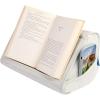 imageLAPGEAR Book Pillow  Lap Reading Cushion with Builtin Book Stand  Fits 6x9 Books amp Similar Sizes  Denim Blue  Style No 33203Almond