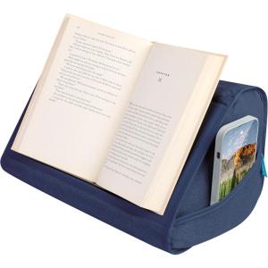 imageLAPGEAR Book Pillow  Lap Reading Cushion with Builtin Book Stand  Fits 6x9 Books amp Similar Sizes  Denim Blue  Style No 33203Denim Blue