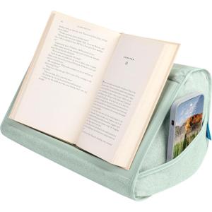 imageLAPGEAR Book Pillow  Lap Reading Cushion with Builtin Book Stand  Fits 6x9 Books amp Similar Sizes  Denim Blue  Style No 33203Sage Green