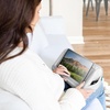 image:imageLAPGEAR Tablet Pillow Stand  11 Slot for iPads Galaxy Tabs Kindles EReaders amp Phones  Cushioned Holder with Storage Pocket amp Handle  Almond  Style No 33107Gray