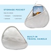 image:imageLAPGEAR Tablet Pillow Stand  11 Slot for iPads Galaxy Tabs Kindles EReaders amp Phones  Cushioned Holder with Storage Pocket amp Handle  Almond  Style No 33107Almond