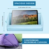 image:imageLAPGEAR Tablet Pillow Stand  11 Slot for iPads Galaxy Tabs Kindles EReaders amp Phones  Cushioned Holder with Storage Pocket amp Handle  Almond  Style No 33107Sky Blue