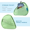 image:imageLAPGEAR Tablet Pillow Stand  11 Slot for iPads Galaxy Tabs Kindles EReaders amp Phones  Cushioned Holder with Storage Pocket amp Handle  Almond  Style No 33107Sage Green
