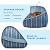 image:imageLAPGEAR Tablet Pillow Stand  11 Slot for iPads Galaxy Tabs Kindles EReaders amp Phones  Cushioned Holder with Storage Pocket amp Handle  Almond  Style No 33107Arrow Stripe