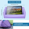 image:imageLAPGEAR Tablet Pillow Stand  11 Slot for iPads Galaxy Tabs Kindles EReaders amp Phones  Cushioned Holder with Storage Pocket amp Handle  Almond  Style No 33107Purple Amethyst