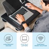 image:imageLAPGEAR Home Office Pro Lap Desk with Wrist Rest Mouse Pad and Phone Holder  Slate Blue  Fits up to 156 Inch Laptops  Style No 91623Black Carbon