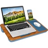 image:imageLAPGEAR Home Office Pro Lap Desk with Wrist Rest Mouse Pad and Phone Holder  Slate Blue  Fits up to 156 Inch Laptops  Style No 91623Espresso Blue
