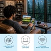 image:imageLAPGEAR Home Office Pro Lap Desk with Wrist Rest Mouse Pad and Phone Holder  Slate Blue  Fits up to 156 Inch Laptops  Style No 91623Espresso Blue