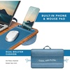 image:imageLAPGEAR Home Office Pro Lap Desk with Wrist Rest Mouse Pad and Phone Holder  Slate Blue  Fits up to 156 Inch Laptops  Style No 91623Espresso Blue