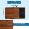image:imageLAPGEAR Home Office Pro Lap Desk with Wrist Rest Mouse Pad and Phone Holder  Slate Blue  Fits up to 156 Inch Laptops  Style No 91623Espresso Woodgrain