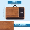 image:imageLAPGEAR Home Office Pro Lap Desk with Wrist Rest Mouse Pad and Phone Holder  Slate Blue  Fits up to 156 Inch Laptops  Style No 91623Espresso Woodgrain