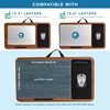 image:imageLAPGEAR Home Office Pro Lap Desk with Wrist Rest Mouse Pad and Phone Holder  Slate Blue  Fits up to 156 Inch Laptops  Style No 91623Espresso Woodgrain