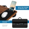image:imageLAPGEAR Home Office Pro Lap Desk with Wrist Rest Mouse Pad and Phone Holder  Slate Blue  Fits up to 156 Inch Laptops  Style No 91623Espresso Woodgrain