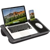 image:imageLAPGEAR Home Office Pro Lap Desk with Wrist Rest Mouse Pad and Phone Holder  Slate Blue  Fits up to 156 Inch Laptops  Style No 91623Gray Woodgrain