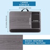 image:imageLAPGEAR Home Office Pro Lap Desk with Wrist Rest Mouse Pad and Phone Holder  Slate Blue  Fits up to 156 Inch Laptops  Style No 91623Gray Woodgrain