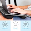 image:imageLAPGEAR Home Office Pro Lap Desk with Wrist Rest Mouse Pad and Phone Holder  Slate Blue  Fits up to 156 Inch Laptops  Style No 91623Gray Woodgrain