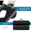 image:imageLAPGEAR Home Office Pro Lap Desk with Wrist Rest Mouse Pad and Phone Holder  Slate Blue  Fits up to 156 Inch Laptops  Style No 91623Gray Woodgrain
