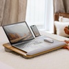 image:imageLAPGEAR Home Office Pro Lap Desk with Wrist Rest Mouse Pad and Phone Holder  Slate Blue  Fits up to 156 Inch Laptops  Style No 91623Oak Woodgrain
