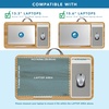 image:imageLAPGEAR Home Office Pro Lap Desk with Wrist Rest Mouse Pad and Phone Holder  Slate Blue  Fits up to 156 Inch Laptops  Style No 91623Oak Woodgrain