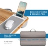 image:imageLAPGEAR Home Office Pro Lap Desk with Wrist Rest Mouse Pad and Phone Holder  Slate Blue  Fits up to 156 Inch Laptops  Style No 91623Oak Woodgrain