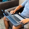 image:imageLAPGEAR Home Office Pro Lap Desk with Wrist Rest Mouse Pad and Phone Holder  Slate Blue  Fits up to 156 Inch Laptops  Style No 91623Silver Carbon