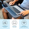 image:imageLAPGEAR Home Office Pro Lap Desk with Wrist Rest Mouse Pad and Phone Holder  Slate Blue  Fits up to 156 Inch Laptops  Style No 91623Silver Carbon