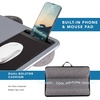 image:imageLAPGEAR Home Office Pro Lap Desk with Wrist Rest Mouse Pad and Phone Holder  Slate Blue  Fits up to 156 Inch Laptops  Style No 91623Silver Carbon