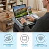 image:imageLAPGEAR Home Office Pro Lap Desk with Wrist Rest Mouse Pad and Phone Holder  Slate Blue  Fits up to 156 Inch Laptops  Style No 91623Slate Blue